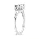 10K White Gold 1/4 Cttw Miracle Set Round Cut Diamond Two-Stone Ring (H-I Color, I2 Clarity) - Size 7