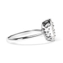 10K White Gold 3/8 Cttw Round-Cut Lab Grown Diamond Cluster Pear Promise Ring (G-H Color, VS2-SI1 Clarity) - Size 7