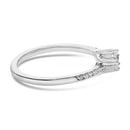 10K White Gold 1/4 Cttw Two-Stone Diamond Bypass Engagement Ring