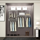 Custom Closet Organizer Kit 3 to 5 Feet Wall-Mounted Closet System with Hang Rod