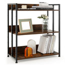 3/5-Tier Industrial Bookshelf Storage Shelf Display Rack with Adjustable Shelves