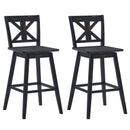 Set of 2 360-Degree Swivel Bar Stools for Home Restaurant