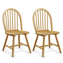 Set of 2 Vintage Windsor Wood Chair with Spindle Back for Dining Room