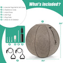 Yoga Sitting Ball with Felt Cover and Air Pump