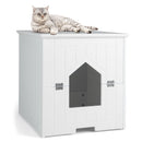 Cat Litter Box Enclosure with Flip Magnetic Half Door