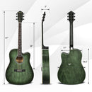 41 Inch Full Size Cutaway Acoustic Guitar Set for Beginner