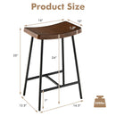 Industrial Saddle Stool with Metal Legs and Adjustable Foot Pads
