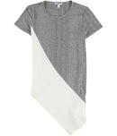 Bar Iii Womens Asymmetrical Colorblock Pullover Blouse, Size Small
