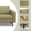 3-Seat Sectional Sofa Couch with Armrest Magazine Pocket and Metal Leg