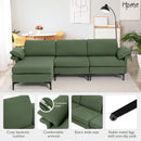 Extra Large Modular L-shaped Sectional Sofa with Reversible Chaise for 4-5 People