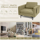 Modern Accent Armchair with Side Storage Pocket