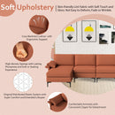 Extra Large L-shaped Sectional Sofa with Reversible Chaise and 2 USB Ports for 4-5 People
