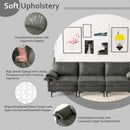 Large 3-Seat Sofa Sectional with Metal Legs for 3-4 people