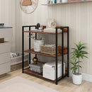 3/5-Tier Industrial Bookshelf Storage Shelf Display Rack with Adjustable Shelves