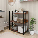 3/5-Tier Industrial Bookshelf Storage Shelf Display Rack with Adjustable Shelves