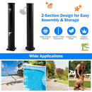 7.2 Feet Solar-Heated Outdoor Shower with Free-Rotating Shower Head