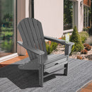 Patio HDPE Adirondack Chair with Retractable Ottoman