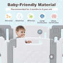 14 Panels Kids Safety Activity Play Center with Drawing Board