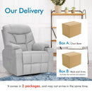 Massage Rocking Recliner Chair with Heat and Vibration-Gray