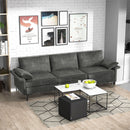 Large 3-Seat Sofa Sectional with Metal Legs for 3-4 people