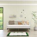 Classic Wooden Full Size Daybed Frame with Guardrails