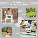 Patio Kids' Adirondack Chair with Ergonomic Backrest-White