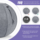 Yoga Sitting Ball with Felt Cover and Air Pump