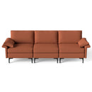 Large 3-Seat Sofa Sectional with Metal Legs for 3-4 people