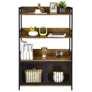 3-Tier Baker's Rack with Storage Cabinet-Rustic Brown