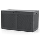 100 Gallon Resin Deck Box Outdoor Waterproof Storage Bench