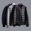 Lightweight Down Jacket With A Baseball Collar