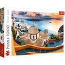 1000 Piece Jigsaw Puzzles, Fairytale Santorini, Puzzle of Greece, Island Paradise and Ocean Scene, Adult Puzzles, Trefl 10445