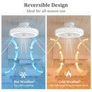 19 Inch Ceiling Fan with Light Low Profile Flush Mount Fan-White