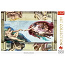 1000 Piece Jigsaw Puzzles Art Collection, The Creation of Adam by Michelangelo, Sistine Chapel, Art Puzzles, Adult Puzzles, Trefl 10590