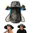 Solar Fan Hat with UPF50+ Sun Protection & Neck Flap