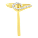 14KT Yellow Gold 1/10 ctw. Diamond Heart Shape Ring (K-L, I1-I2) - Size 7