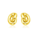14k Yellow Gold Polished Knot Earrings