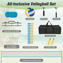 Portable Outdoor Volleyball Net Set Heavy-Duty Volleyball Net System