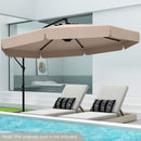 10 Feet Patio Cantilever Umbrella with Cover Tilt Adjustment and Ruffled Edge