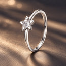 925 Sterling Silver 0.30 Carat Moissanite Ring Size 8