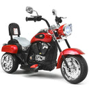 6V Powered Toddler 3-Wheel Motorbike Ride On Toy with Horn and Headlight-Black and White