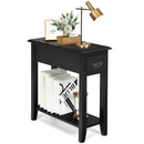 End Table Bedside Sofa End Table Narrow Nightstand with Wooden Legs