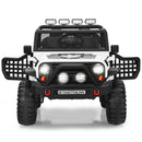 12V Kids Electric Ride On Truck with Remote Control and Operation Lever-White