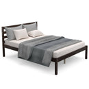 Full Size Bed frame Foundation with Solid Wooden Slat Suppor