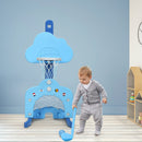 3-in-1 Kids Basketball Hoop Set with Balls-Blue