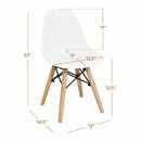 4 PCS Children Chair Set Medieval Style Dining Chairs with Wood Legs