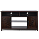 59 Inch TV Stand Media Center Console Cabinet with Barn Door for TV's 65 Inch