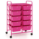 10-Drawer Rolling Storage Cart