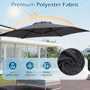 10 FT Patio Cantilever Umbrella with 360° Rotation and Air Vent for Backyard and Poolside