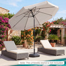 10 FT Scalloped Patio Umbrella with Push Button Tilt